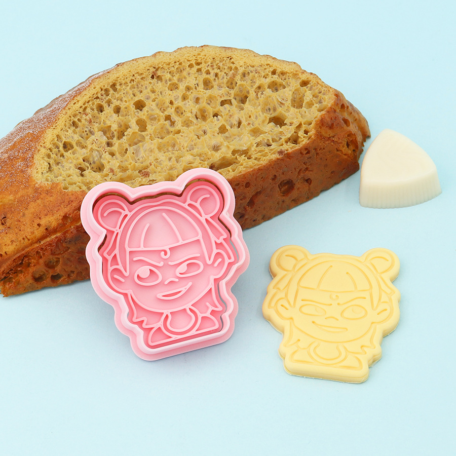 Molde de galletas de Nezha simulado, herramientas de repostería con diseños de dibujos animados de Ao Bing, Ao Guang, Shen Gongbao, Shijin y Bestia del Límite de la Emperatriz