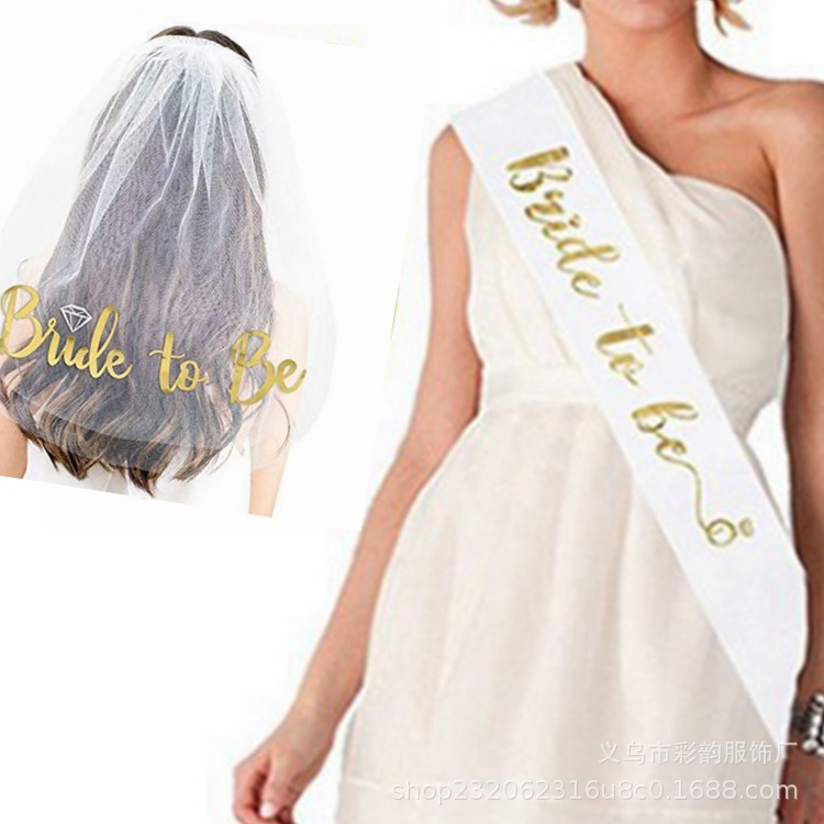 Fabricante directo para la fiesta de solteros, correa de hombro, oro rosa, novia para ser correa de cabeza de novia