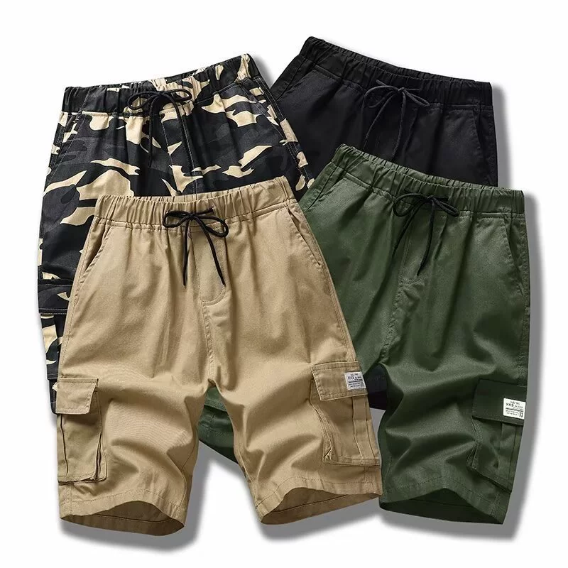 Summer camouflage thin trousers, sports beach shorts for leisure, oversize