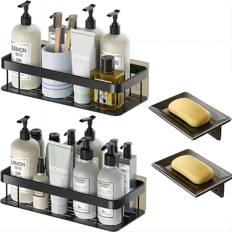 Transfronterizo dedicado fuente directa de fábrica baño traje de almacenamiento baño ponche libre rack de almacenamiento ventosa rack de almacenamiento