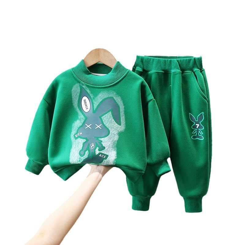 6548 Traje de terciopelo para niños, hermosa ropa de invierno 2024 nuevo suéter de bebé de estilo occidental, engrosamiento de moda de otoño e invierno para niños