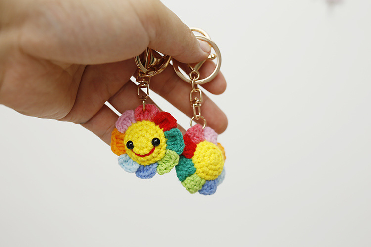Daily Occasion 1 Piece Cute Sunflower Yarn Women's Bag Pendant Keychain