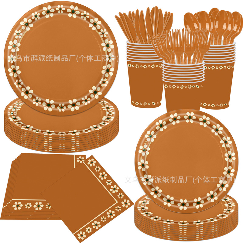 Mexican Day of the Dead Terracotta Pattern Beautiful Angel White Pattern Disposable Paper Cup Party Supplies