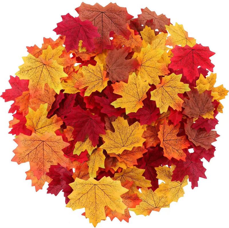 Simulation maple leaf 50 100 can be mixed color mixed Amazon explosions photography props maple leaf fake leaves wholesale Simulation maple leaf 50 100 can be mixed color mixed Amazon explosions photography props maple leaf fake leaves wholesale