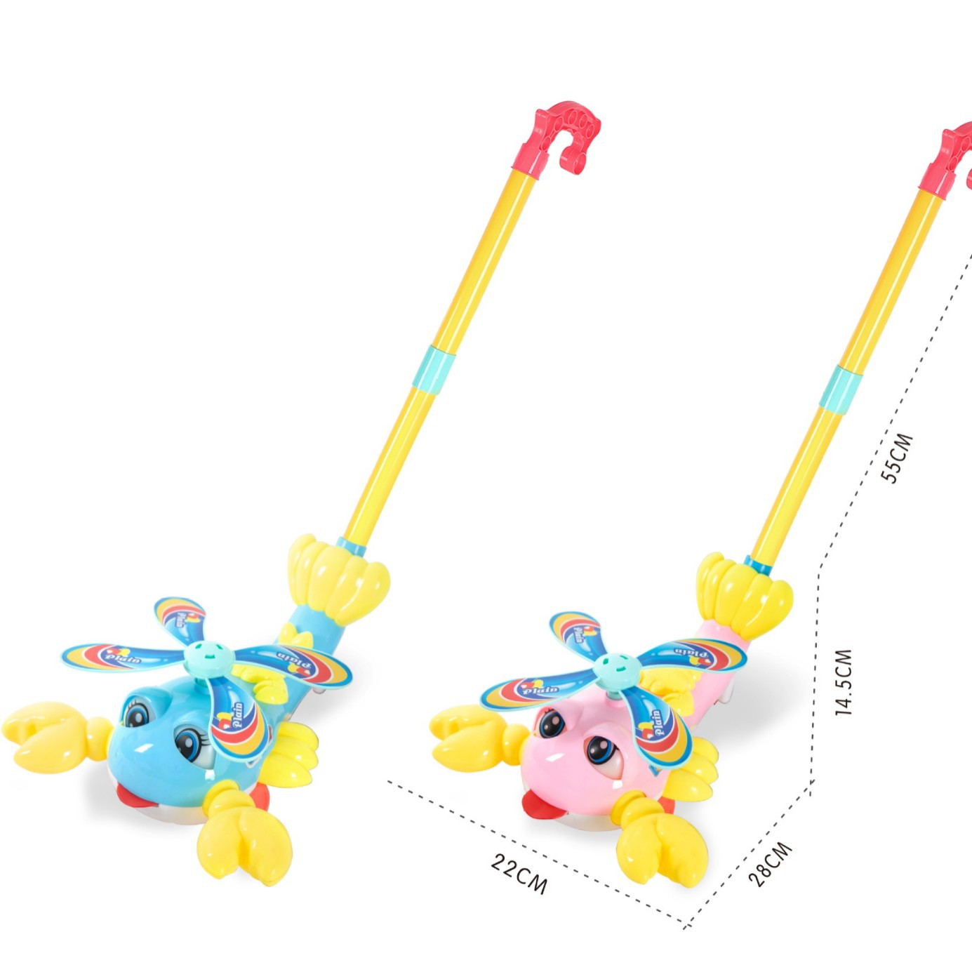 Carrito de Empuje para Bebé de Plástico con Sonido para Aprender a Caminar