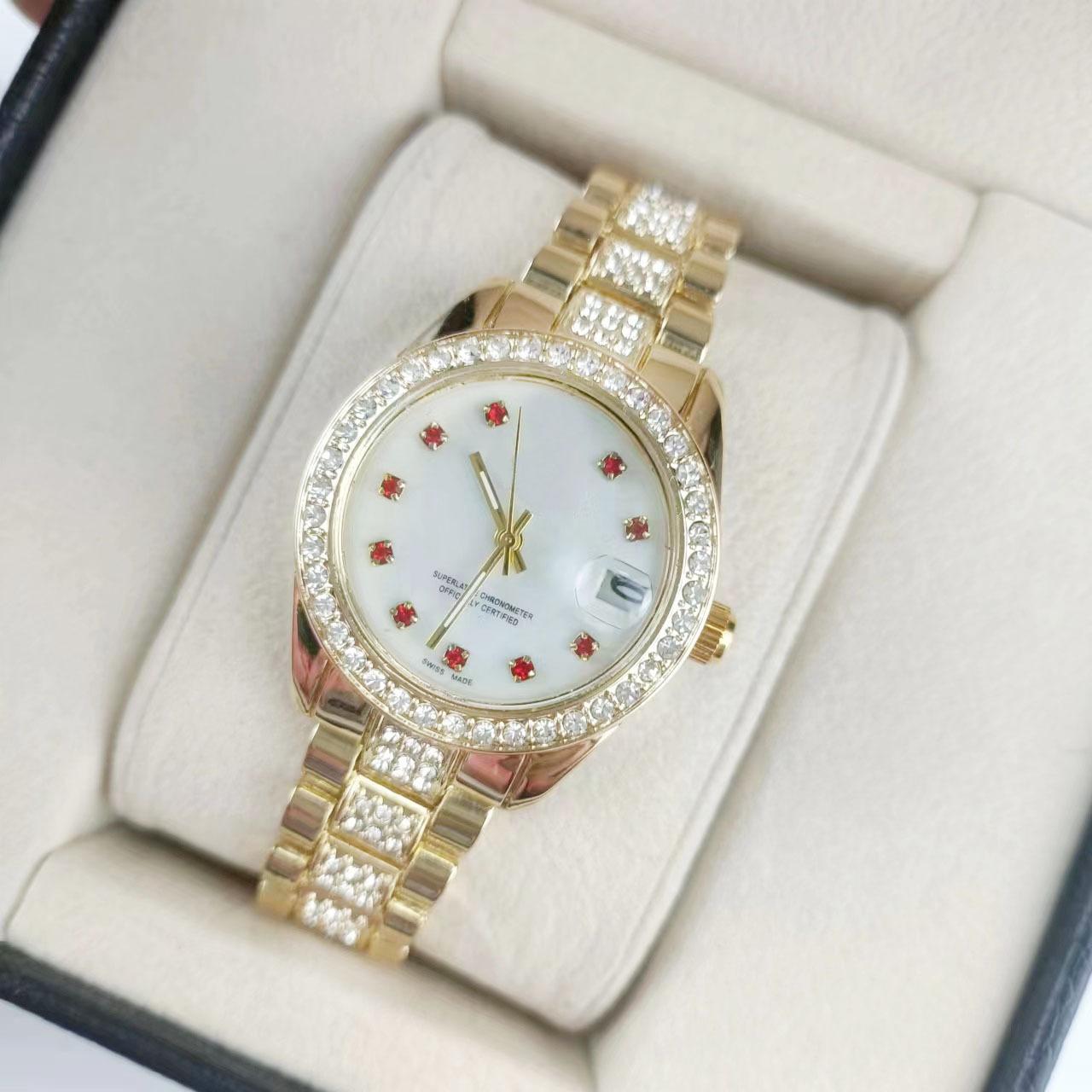 Spot Foreign Trade Cross-Border New Watch Women's Diamond Fashion Bracelet Quartz Watch