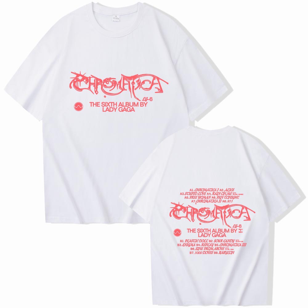 Lady Gaga Chromatica 2024 O-neck Shirt Music Fans Gift Overs