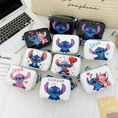 2025 新ファッション子供のショルダークロスボディバッグ漫画ステッチ小銭入れかわいいトレンディなミニアクセサリーバッグ
