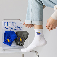 諸暨襪子男士短筒襪休閒男女情侶中筒襪吸汗長襪潮流青少年運動襪