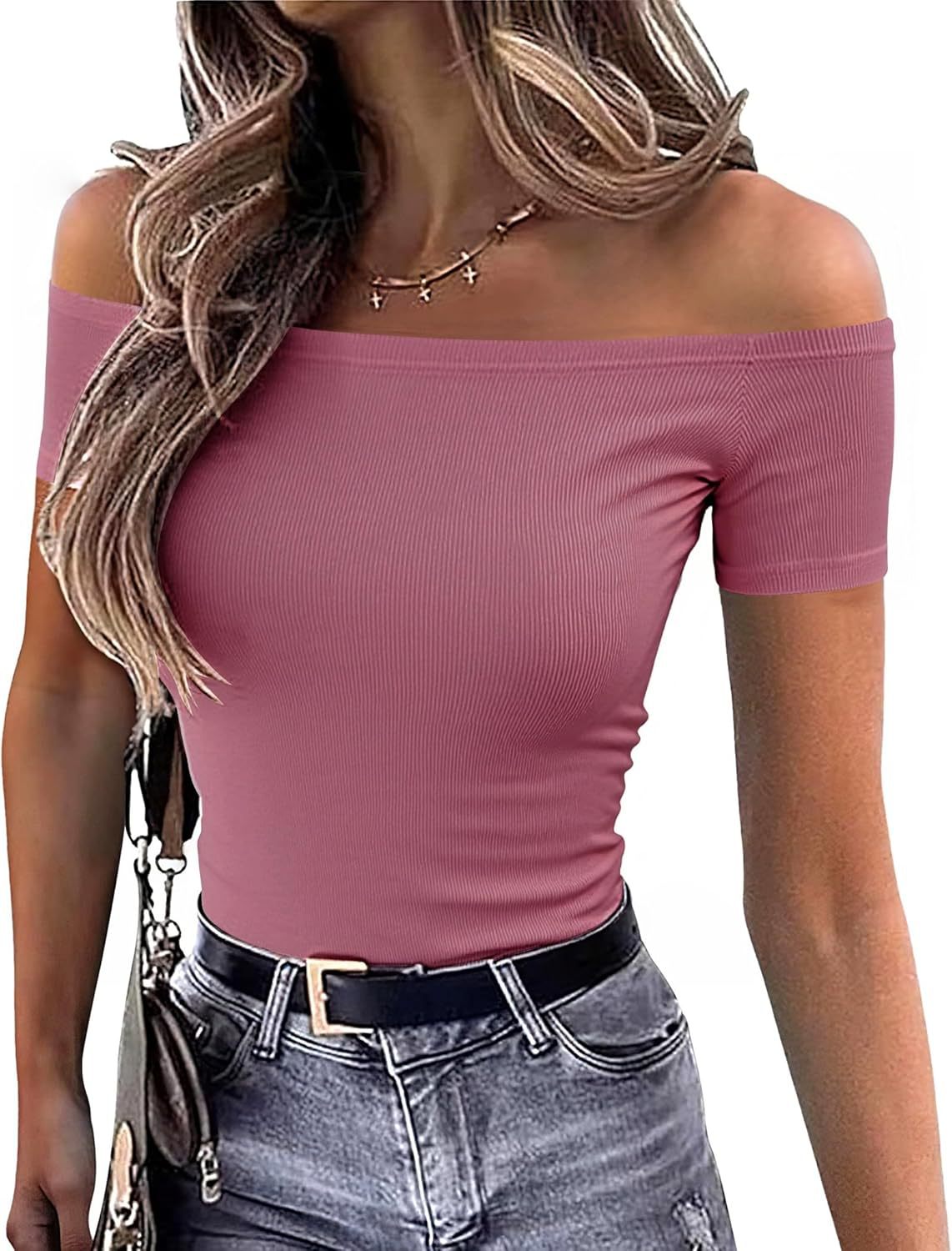 2026 Hot Sale Women Sexy Off Shoulder Short Sleeve Blouse_ecoleips.com