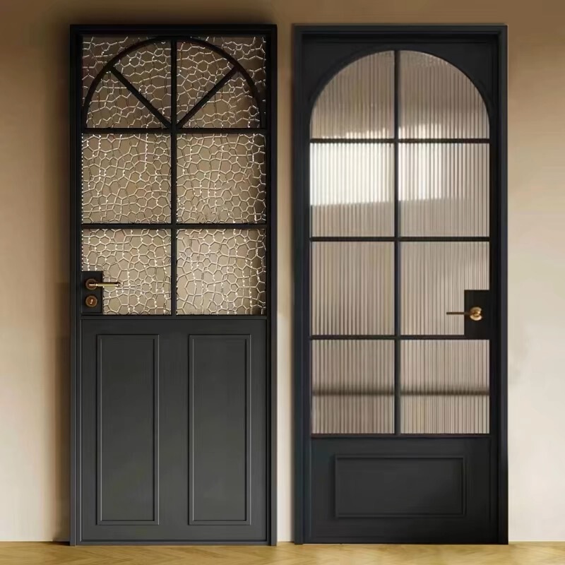 French Retro Door Glass Door Toilet Toilet Toilet Toilet Swing Door Partition Door Kitchen Door Changhong Glass Door