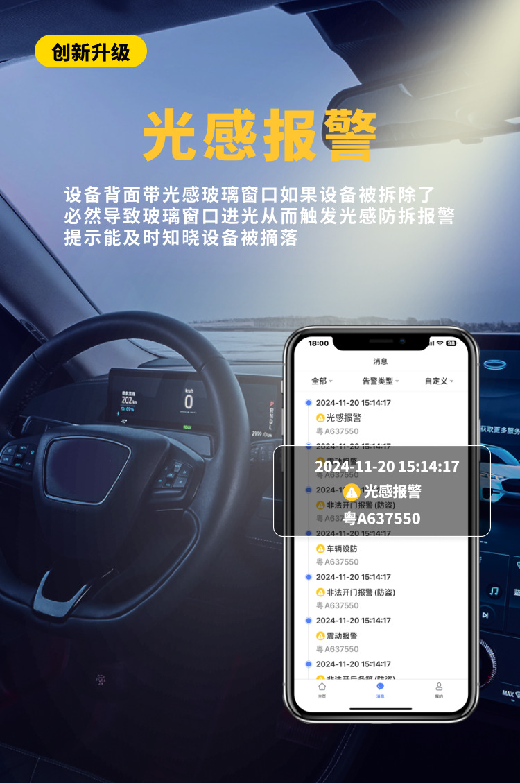 Beichen Zhixun Gps Beidou Positioning Vehicle Anti-Theft Tracker Strong Magnetic Fleet Management Window-Breaking Device