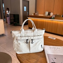 电脑包实用分层托特包大容量包包多隔层轻便手提斜挎尼龙布通勤包