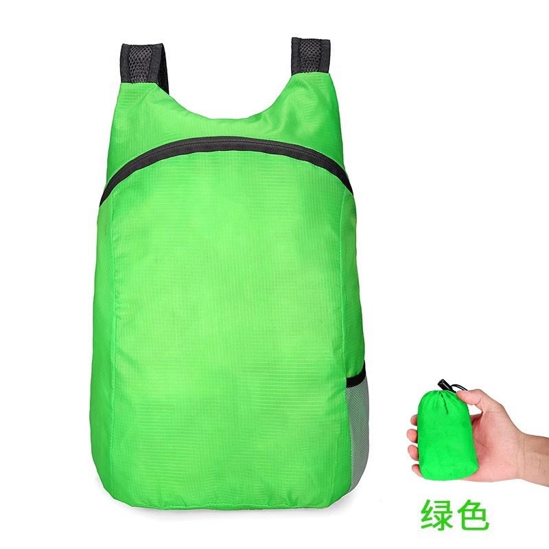 Mochila plegable de comercio exterior, logotipo de la agencia de viajes de almacenamiento, mochila de impresión publicitaria deportiva de ocio al aire libre ligero