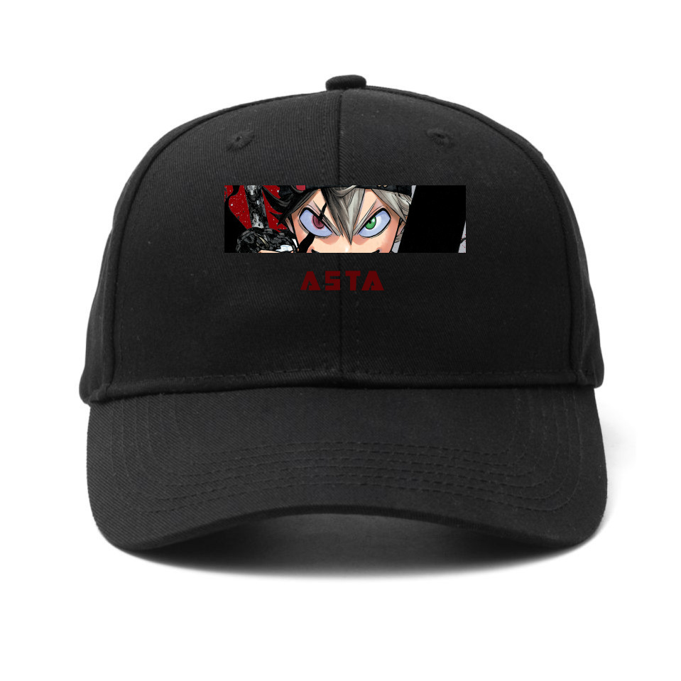 Comercio exterior venta caliente trébol negro Black Clover gorra de béisbol al aire libre sombrero para el sol pareja sombrero de lengua de pato