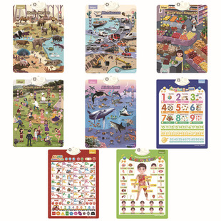 Foreign Trade Hot Selling Export Indonesian Audio Wall Chart Educational Toys Fun Test Children Learn Music