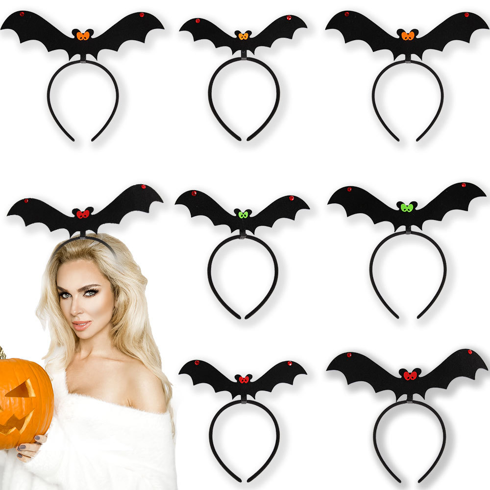 Nuevas gafas de murciélago de Halloween, banda de pelo, fiesta de fantasmas, extraña tela no tejida, marco de gafas de murciélago negro