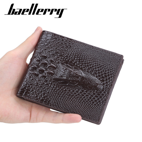 Baellerry factory direct sales retro men's short crocodile head wallet multi-card slot coin bag wholesale