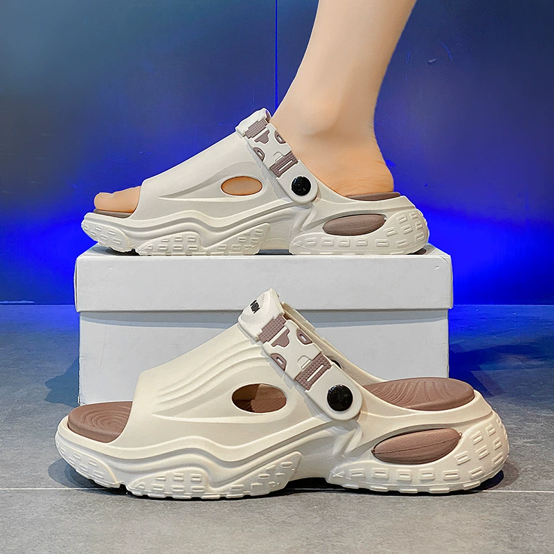 Мужские сандалии лето 2025, толстоподошвенные шлепанцы, для улицы, спорта, вождения