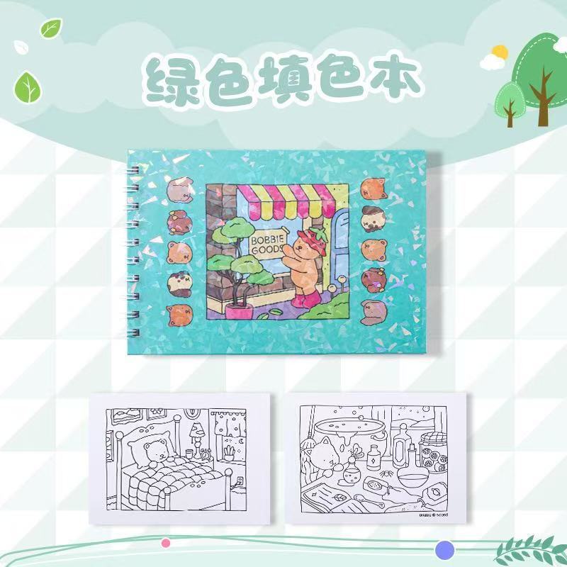 新しい国境を越えた子供の絵画ブック、厚みのある水彩ぬりえブック、子供と学生のアート手描きスケッチ絵の卸売|undefined