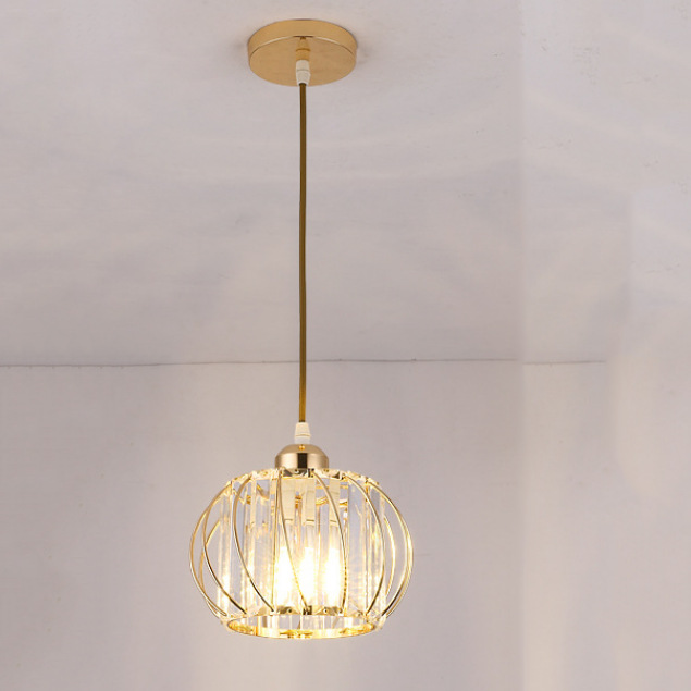 D estilo diagonal línea colgante de oro