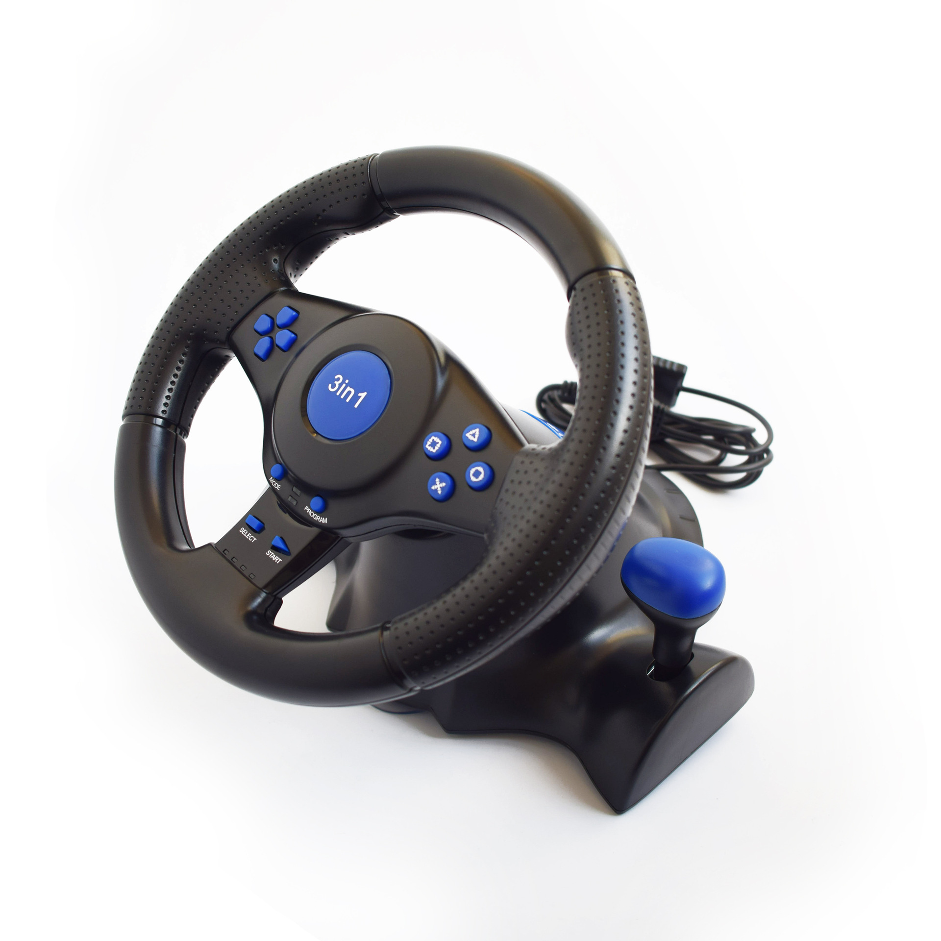 PS2/PS3/computer game steering wheel rac...