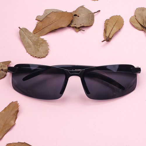 Factory Directly Sold New Fashion Outdoor Travel Cycling Sunglasses, Personality Black Sunglasses for Men, Sunshade Wholesale Sunglasses