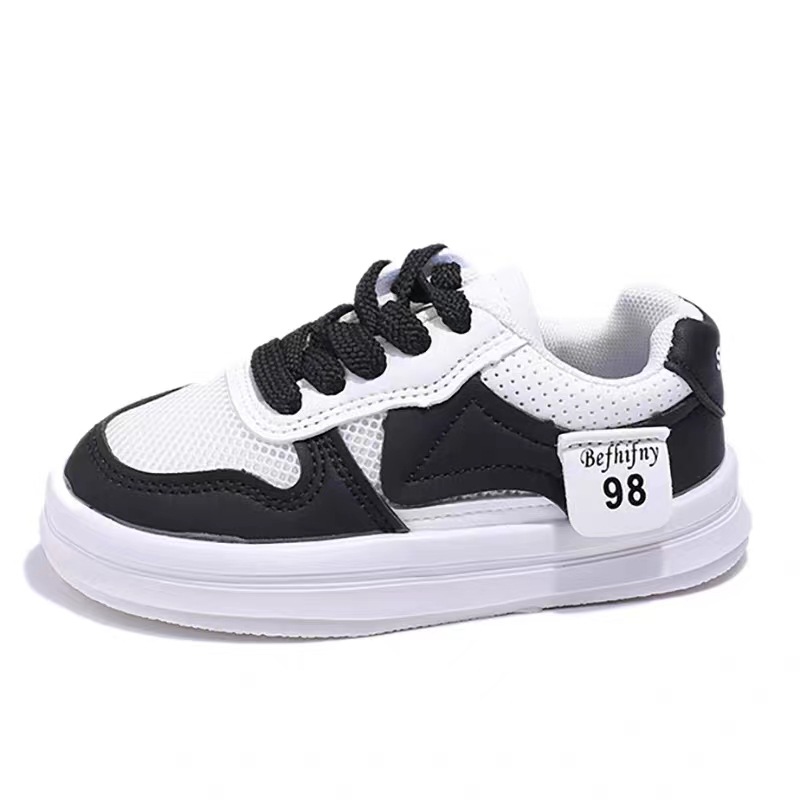 Sportskor för pojkar och flickor 2023 Nya Barn Vita Små Vita Skor Mesh Andas Studentbräda Skor Medium till_voghion.com
