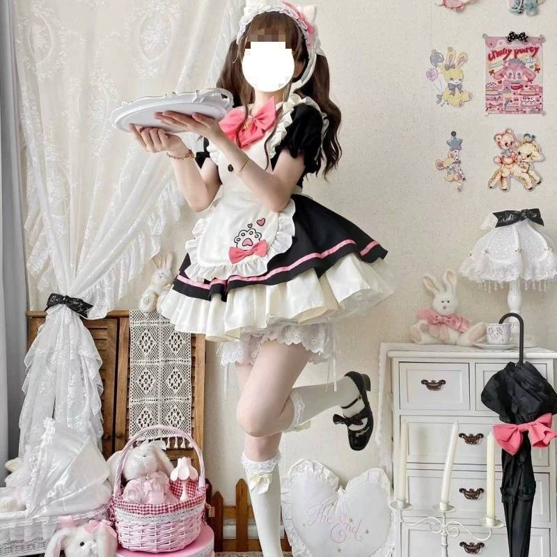 Платье с японским фартуком, Lolita OP, в стиле лолита, косплей