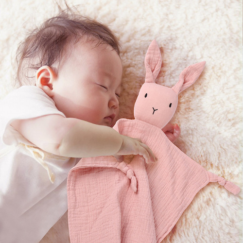 Soothing towel baby can enter the gauze doll newborn baby sleep artifact 0-3 years old hand puppet toy