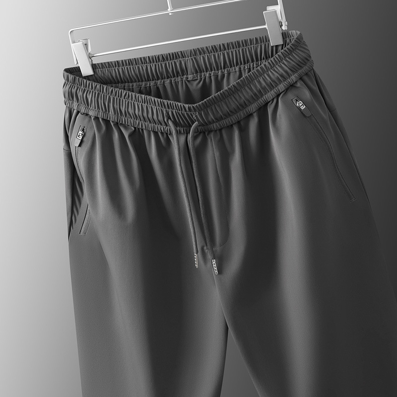Alihu Men's Moisture-Wicking Quick-Dry Simple Elastic Waist Sports Casual Straight-Leg Ice Silk Long Pants for Young and Middle-Aged Men Alihu Men's Moisture-Wicking Quick-Dry Simple Elastic Waist Sports Casual Straight-Leg Ice Silk Long Pants for Young and Middle-Aged Men