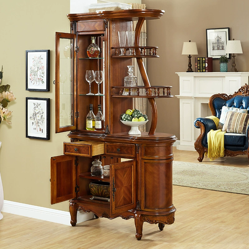 Американский solid wood винный шкаф-поделение для гостиной, прихожей, двойной стилистики европейский стиль, прихожая, ветеринар