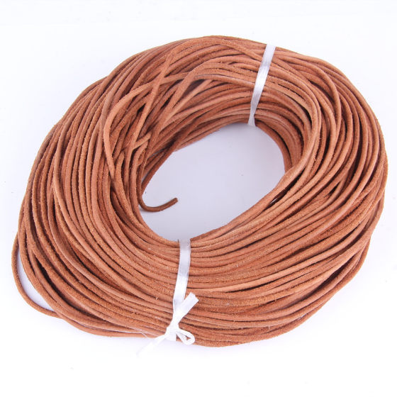 DIY head frosted frizzy surface yak cowhide rope cowhide rope 568mm primary color leather factory wholesale