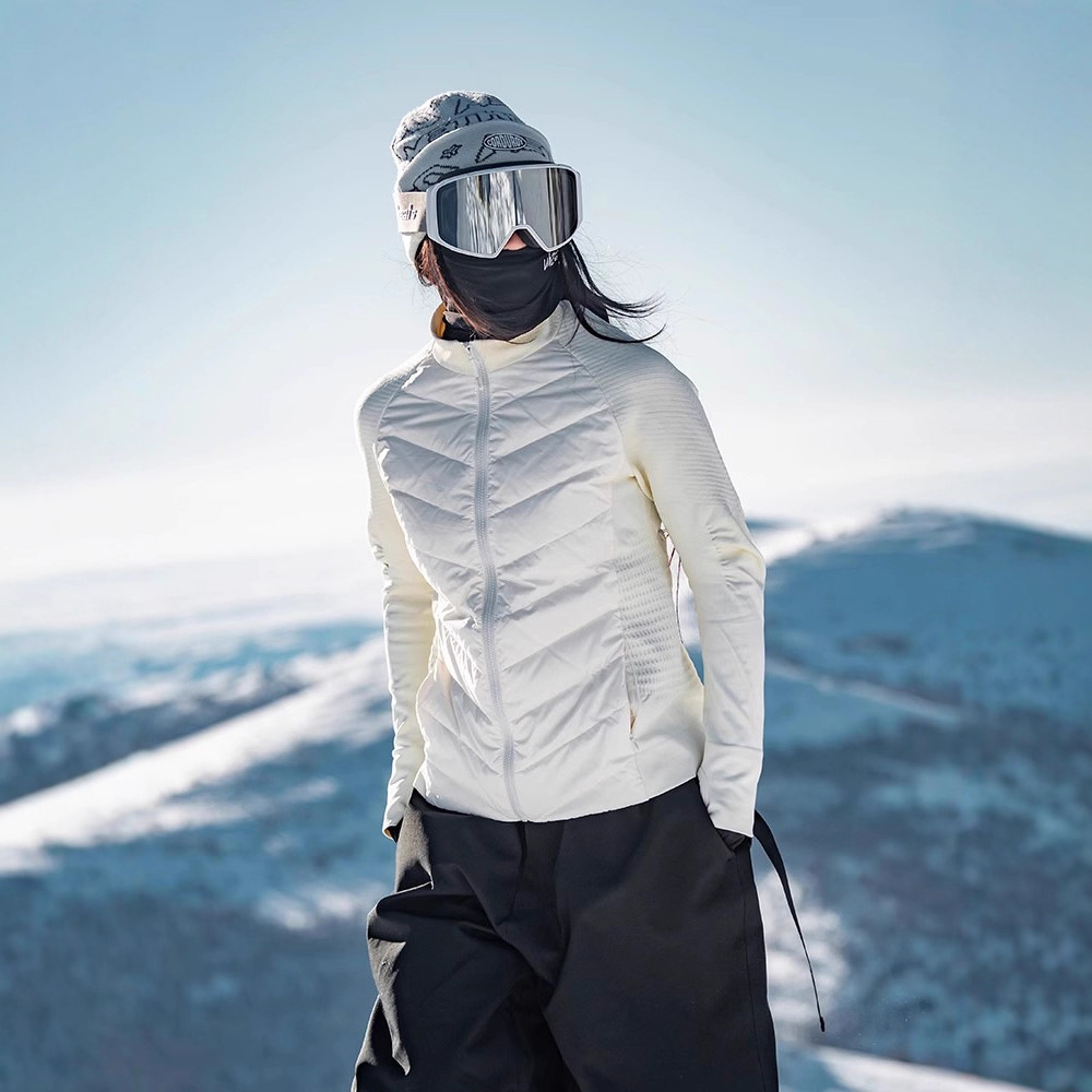 New Ski down Short Liner Women's Autumn and Winter Jacket Warm Middle Layer Slim Base Yoga Wear