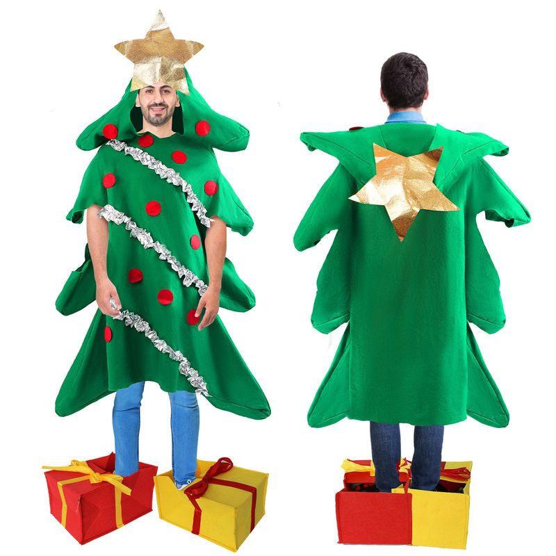 021 新製品クリスマスホット販売ステージパフォーマンス衣装クリスマスツリー人形スーツフットカバーコスプレ|undefined