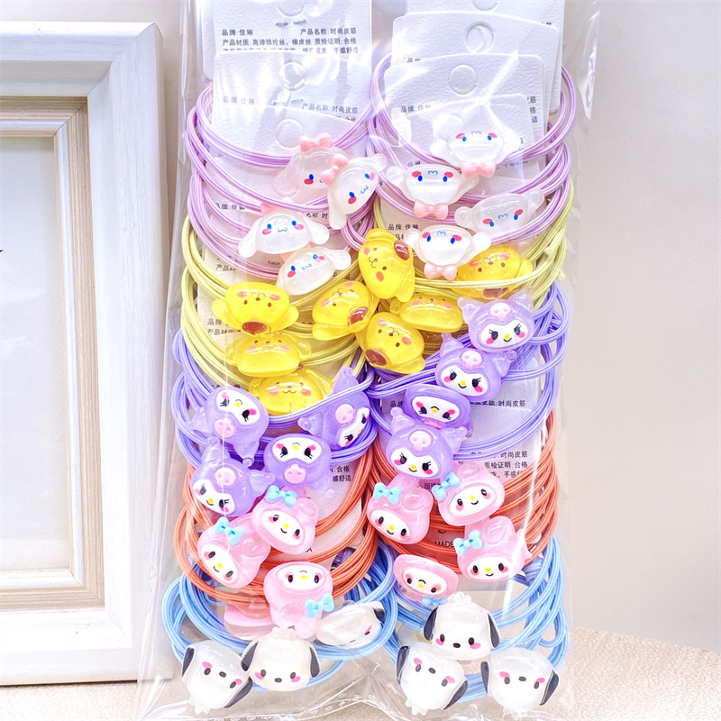 Banda de pelo de animales de dibujos animados de las mujeres 2-en-1 banda de goma de encaje tienda de dos yuanes accesorios para el cabello accesorios para la cabeza