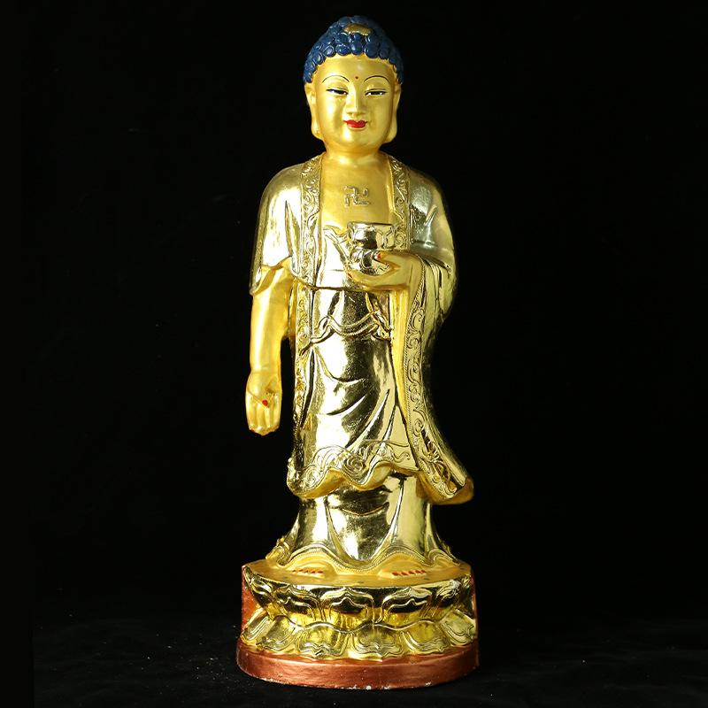 Worship temple All gold Amitabha Zhangmu Tathagata Buddha statue household Buddha The statue