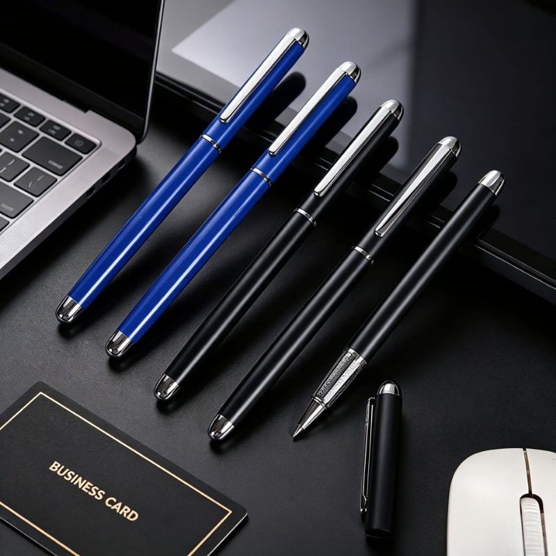In-stock creative matte metal signature pen, business office gel pen, promotional gift, student pen, stationery wholesale