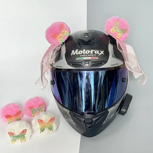 Motorcycle Helmet Decoration Bow Streamer Bun Children Helmet Accessories