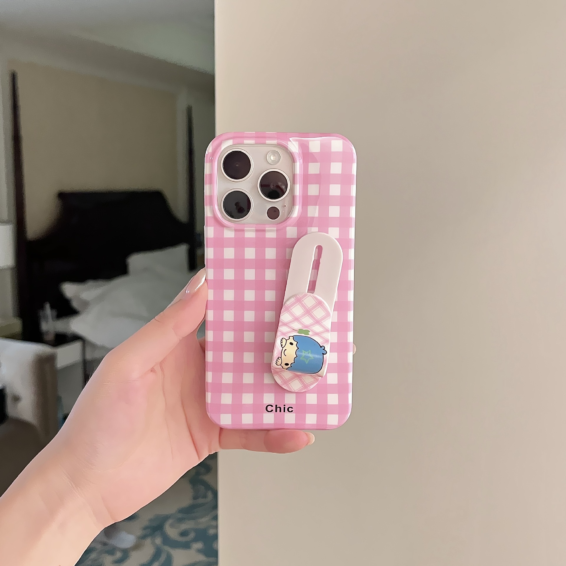 Sencillo, personalidad de nicho, soporte de curita para iPhone15/16 funda para teléfono móvil 15Pro pareja 16PM nuevo 14