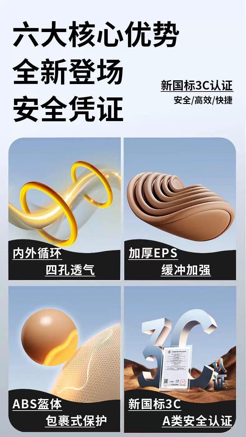 3C Certified Helmet for Electric Vehicles, Men's and Women's National Standard Four-Season Motorcycle Half Helmet, Anti-Fall, Anti-Collision, Summer Sun Protection Safety Helmet