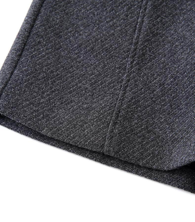 Quần short len cạp cao nữ dáng thẳng, phong cách thời thượng — Màu xám đậm (len nâng cấp), Màu đen (len nâng cấp) chi tiết 14