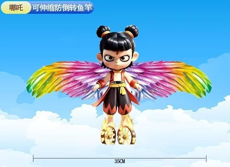 濰坊釣り竿ネザダイナミックカイトカイト屋台卸売子供用屋外ハンドヘルドミニカイト釣り竿カイト|undefined