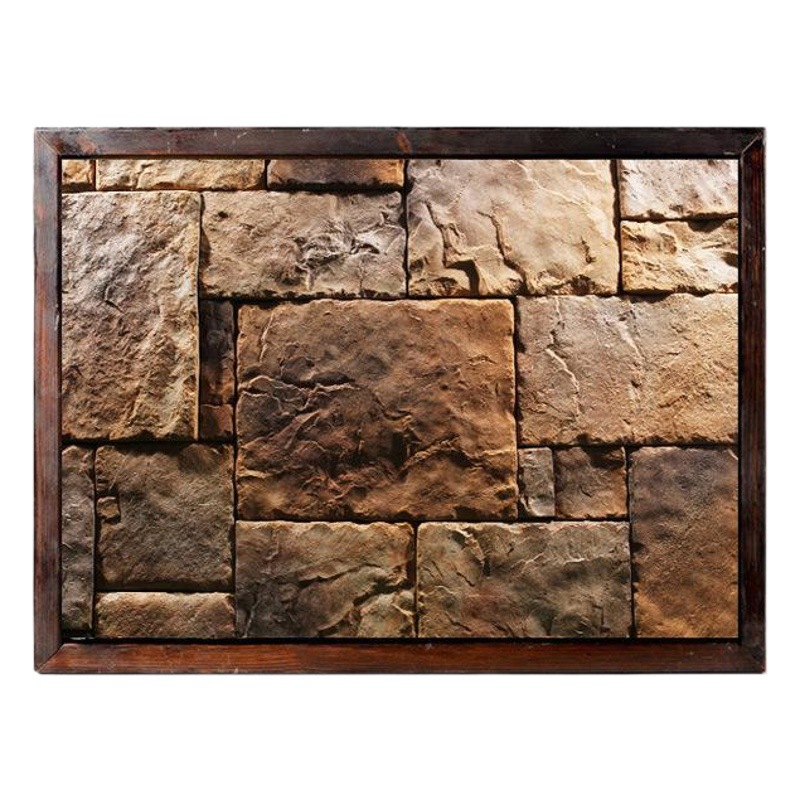 Fábrica al por mayor artificial Castillo de piedra cultural pared exterior de ladrillo Villa pared de ladrillo patio cuadrado jardín retro piedra cultural