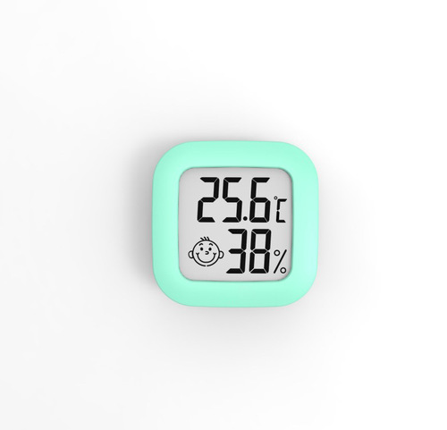 Directly supplied from the manufacturer, mini smiling face electronic temperature and humidity meter, home office LCD temperature and humidity measuring meter, double-sided tape