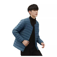 跨境男装轻薄羽绒服 秋冬新款韩版男士大码90羽绒内胆可变V领外套