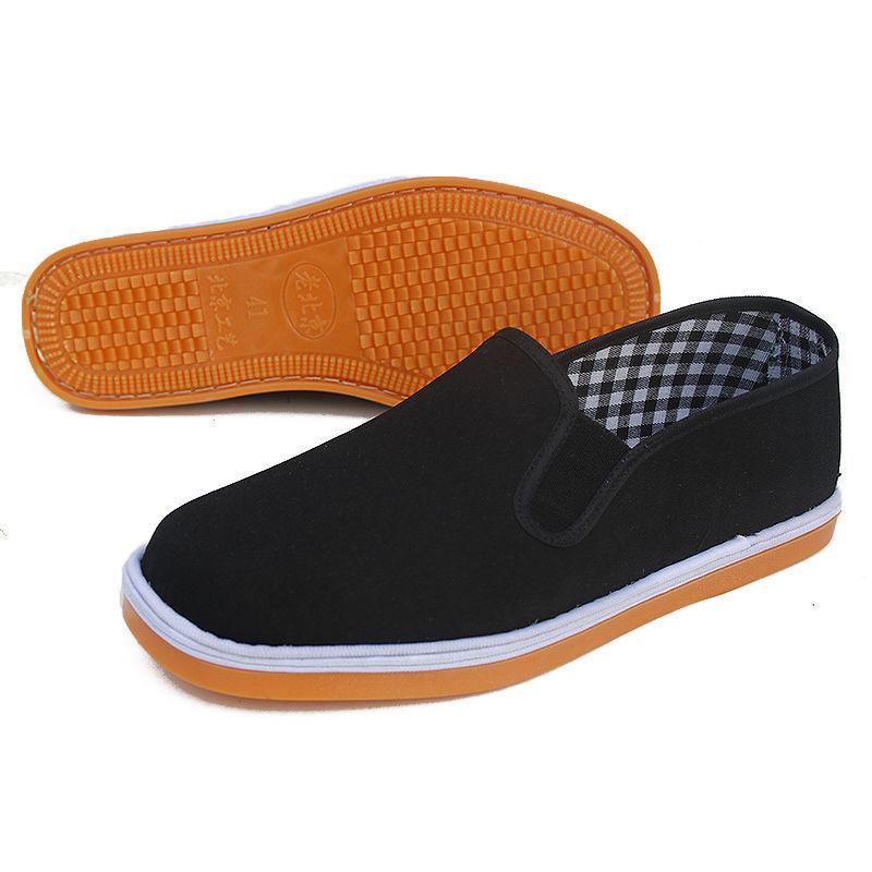 男士司機休閒鞋工作春秋鞋單鞋勞保鞋休閒鞋透氣老北京布鞋千層底