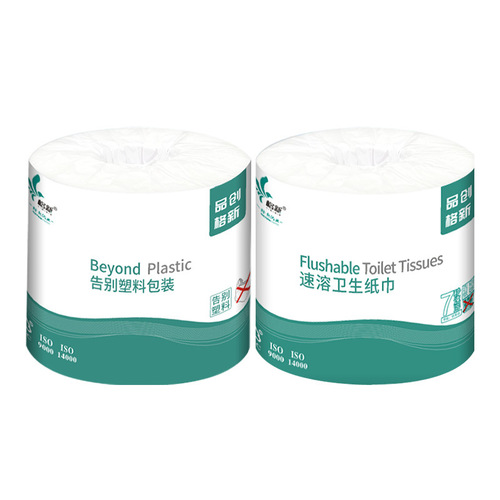 New Style Instant Disposable Small Roll Toilet Paper, Four-Layer Thickened Core Roll Paper, Family Pack, Wholesale
