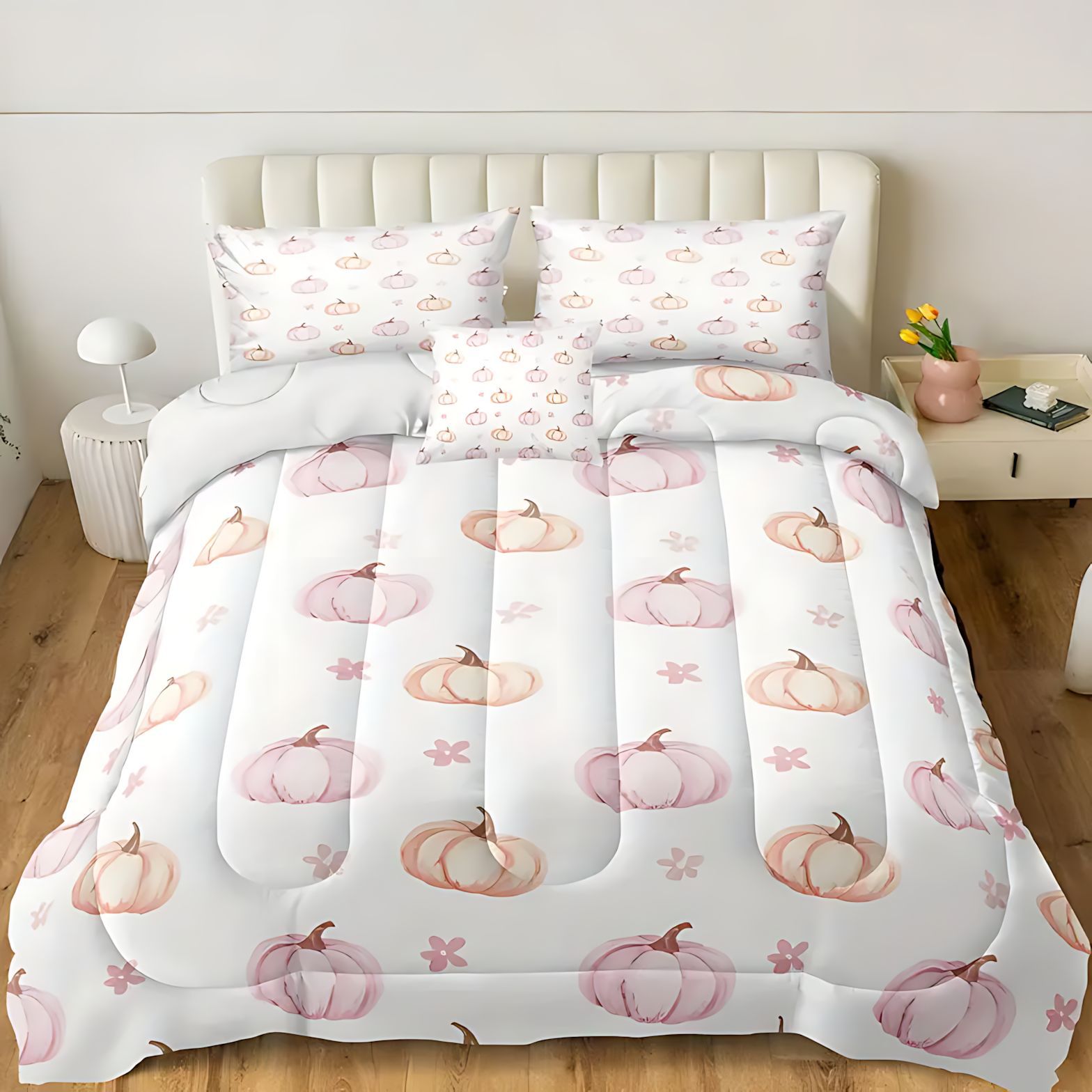 TEMU / JIT Halloween calabaza textil doméstico transfronterizo impresión digital 3D 180gms set de colcha suministro directo