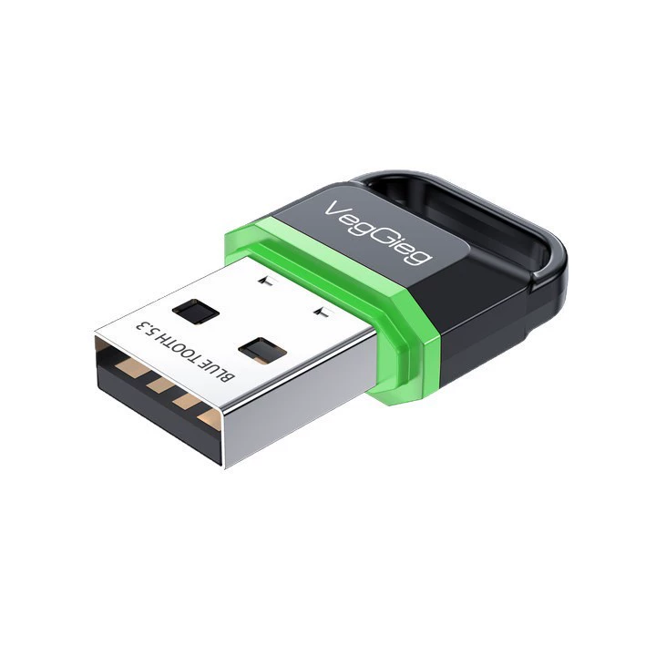 USB Bluetooth адаптер VegGieg, Bluetooth 5.0/5.3/5.4 для наушников, мыши, клавиатуры, автомобиля (3,5 мм)